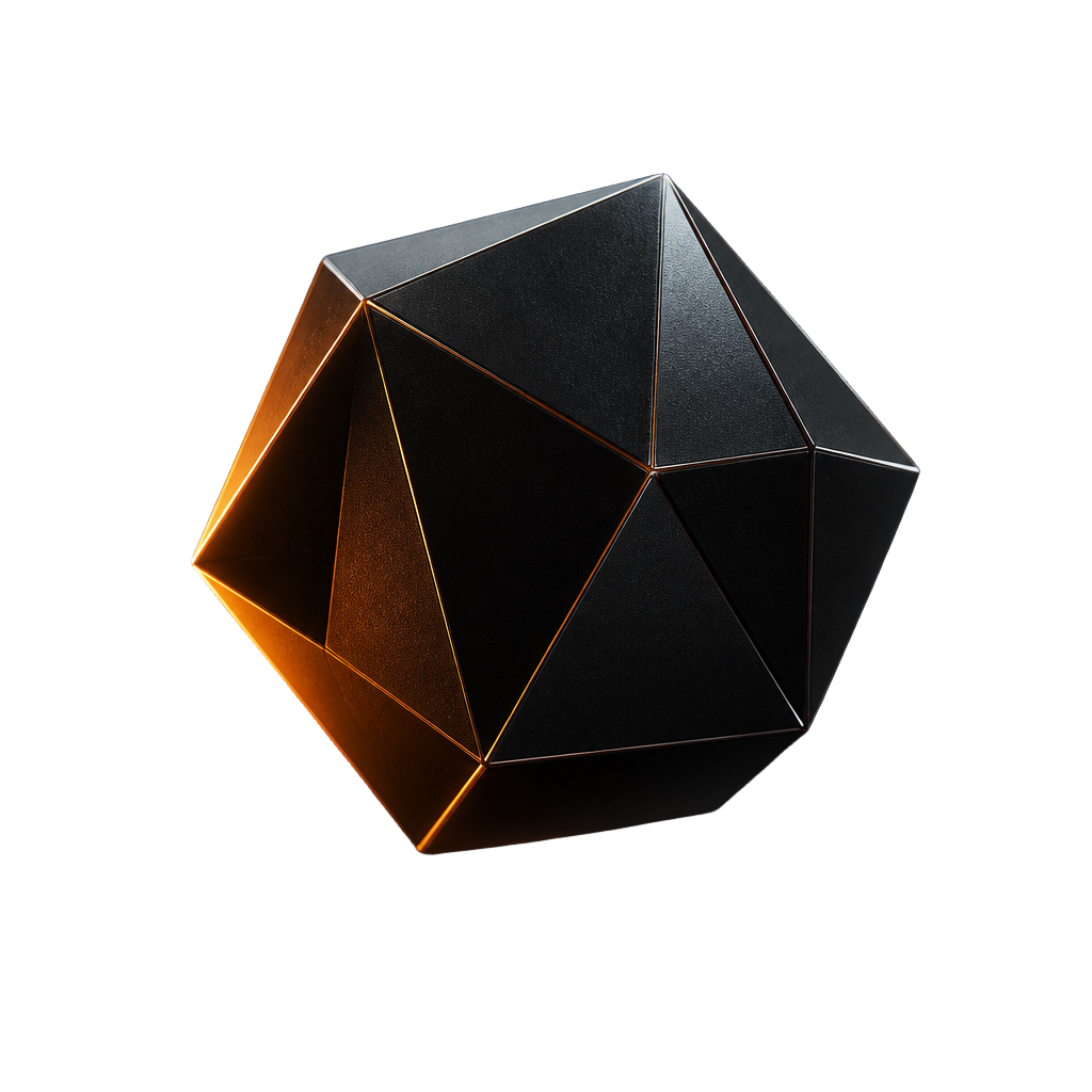 Abstract faceted vault object representing Vaultarc key custody